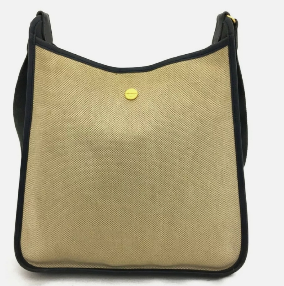 AUTHENTIC HERMES VESPS PM CANVAS/LEATHER BAG 70956 - Picture 11 of 12